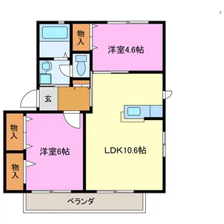 静岡県浜松市中央区初生町【アパート】の間取り