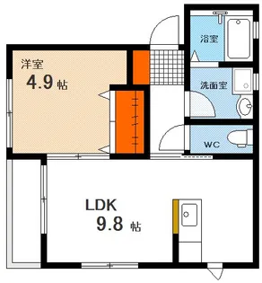 広島県安芸郡府中町本町2【アパート】の間取り