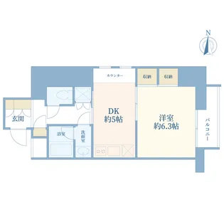 プライム新美【5階】の間取り