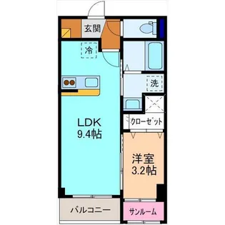 ミモザI【3階】の間取り