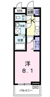 アザリアガーデン代沢【3階】の間取り