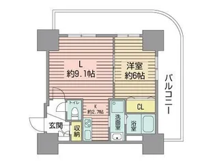 ティアラタワー中島倶楽部【21階】の間取り