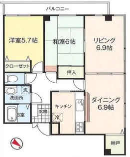 リーフビルド【2階】の間取り