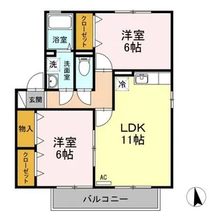 グランシャトーII【2階】の間取り