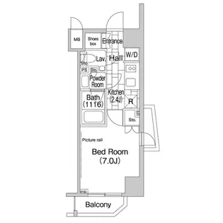 エルスタンザ平河町【7階】の間取り