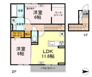 岡山県岡山市北区富町1【アパート】の間取り