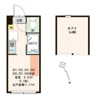 ハーモニーテラス大森西II【2階】の間取り
