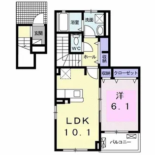 エスポワールヒロ-B【2階】の間取り