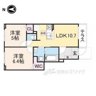 メゾン下多良【1階】の間取り