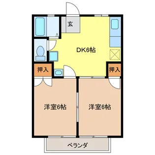 パナハイツ萱場【1階】の間取り