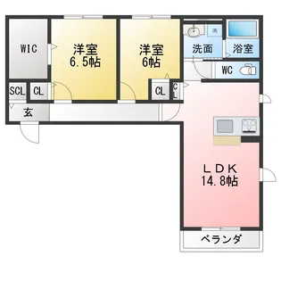 Casa F【3階】の間取り