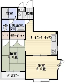 クリエイト川崎【2階】の間取り