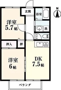 TOMATOハイツ A棟【2階】の間取り