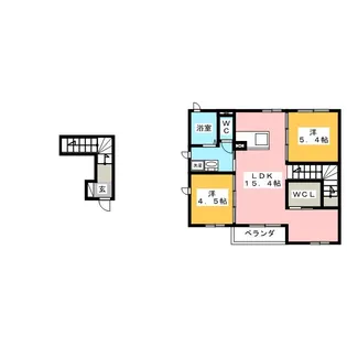 クレセオ三日市【2階】の間取り
