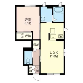 トアサールIII【1階】の間取り