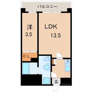 アスール江坂3rd【4階】の間取り