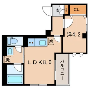 カーザブランカ北斎【3階】の間取り