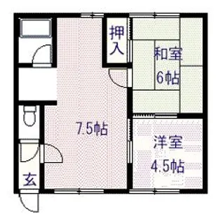 ホワイトハウス411【1階】の間取り