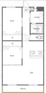 リヴァージュ鶴島【2階】の間取り