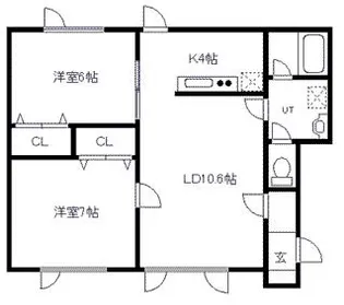 リオ神楽【1階】の間取り