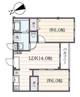 ハイツニューウェル【3階】の間取り