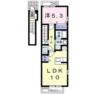 グラツィオーソ【2階】の間取り