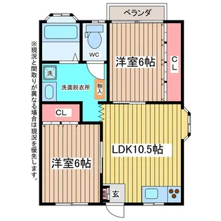 幸コーポ【1階】の間取り