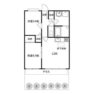 プラジャ鵠沼【1階】の間取り