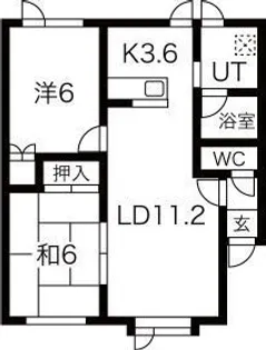 アステル西野III【1階】の間取り