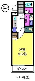 ピュール奥本【2階】の間取り