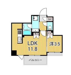 グランスイート浅草ウエスト【6階】の間取り