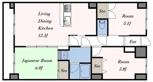 日神パレス上福岡【3階】の間取り