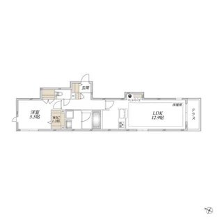 【へーベルメゾン】Chaleur Urawa【1階】の間取り