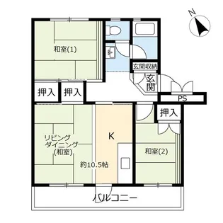 UR久喜青葉【2階】の間取り