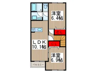 ピック・リヴァージュ【2階】の間取り