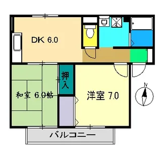 ラポール野本 B棟【2階】の間取り