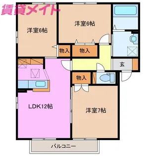 グランタイル高岡 D【1階】の間取り