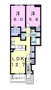 コオリナ ハイツII【1階】の間取り