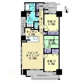 アルファステイツ上通東【4階】の間取り