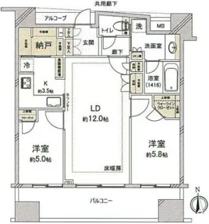 アスコットパーク新御徒町ソレイユ【3階】の間取り