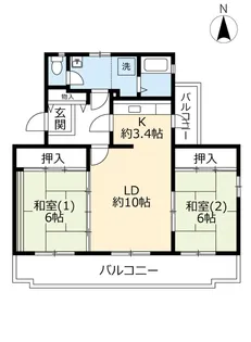 URアクティ学園西町【5階】の間取り