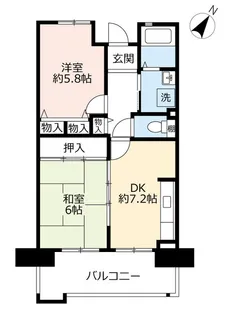 URパークタウン西武庫【4階】の間取り