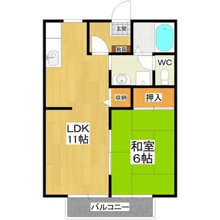 グリーンハウス八坂前A棟【2階】の間取り