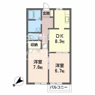 エスポアール【2階】の間取り