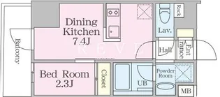 リージア浅草橋【4階】の間取り