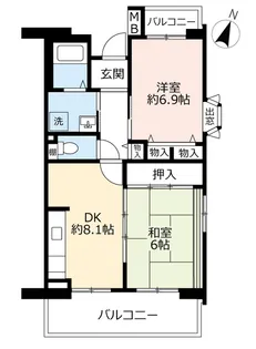 URグリーンヒルズ御影【3階】の間取り