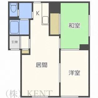 パナハイツ八軒東【1階】の間取り