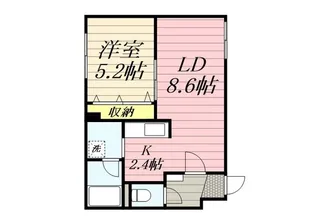 ドリホ豊平公園A【2階】の間取り