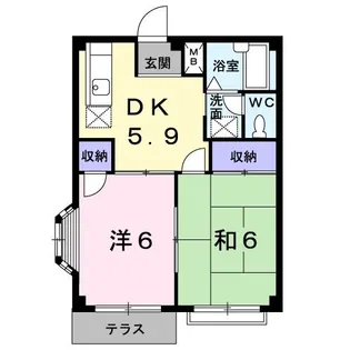 グリーンハイツE【1階】の間取り