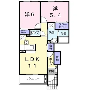 プロムナード智【1階】の間取り